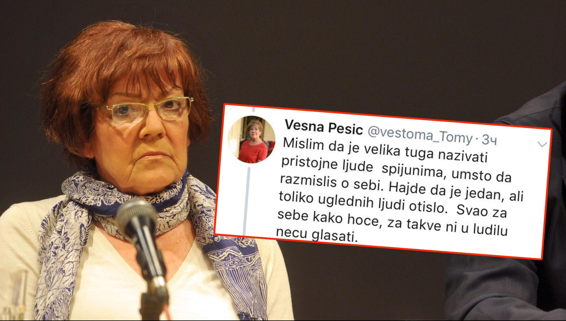 ZA NJIH NI U LUDILU NE BIH GLASALA! Vesna Pešić na Tviteru razvalila Sašu Jankovića i njegovu ženu!